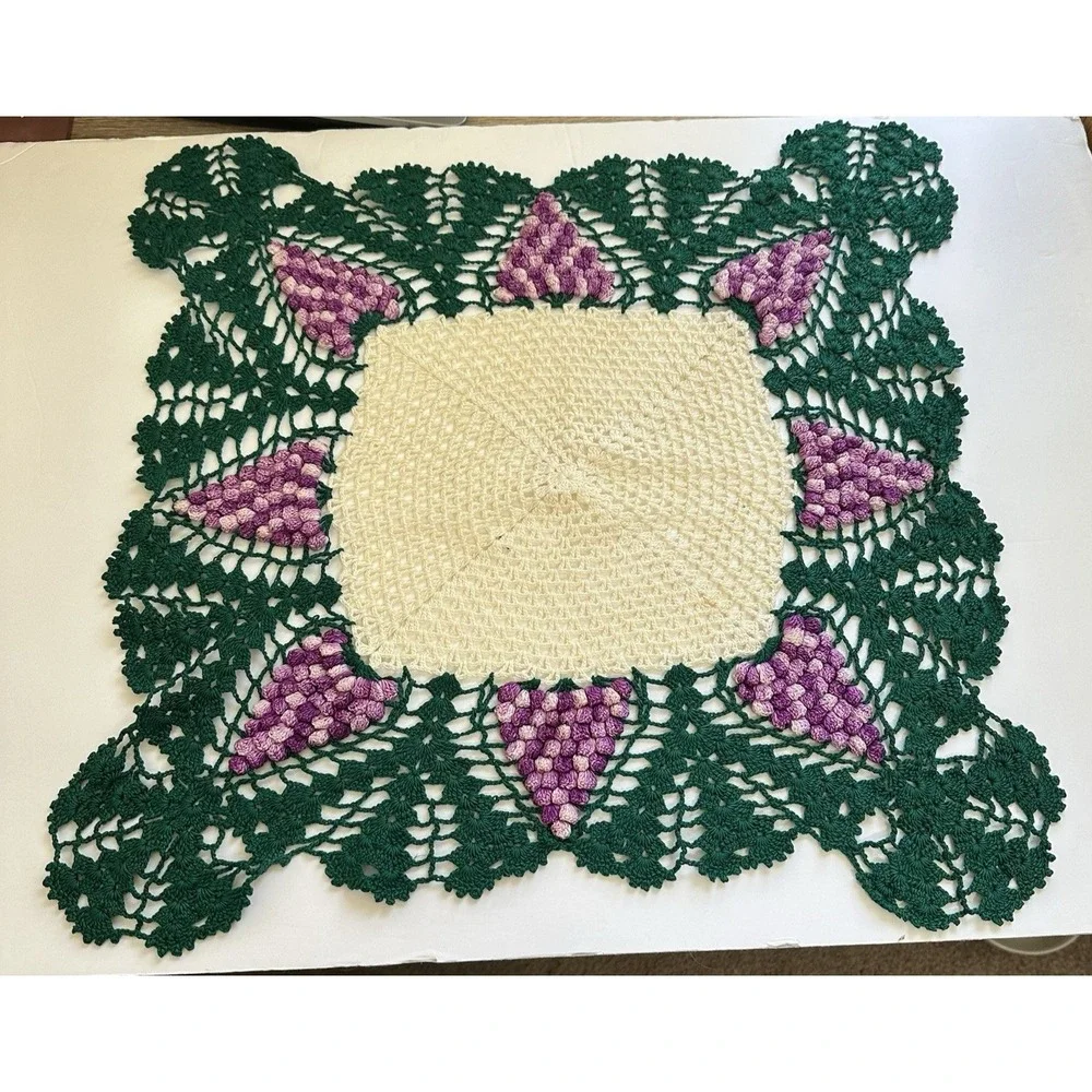 Vintage Hand Crocheted Doilies Lot of 3‎ Country Cottage Decor Shabby Chic Boho